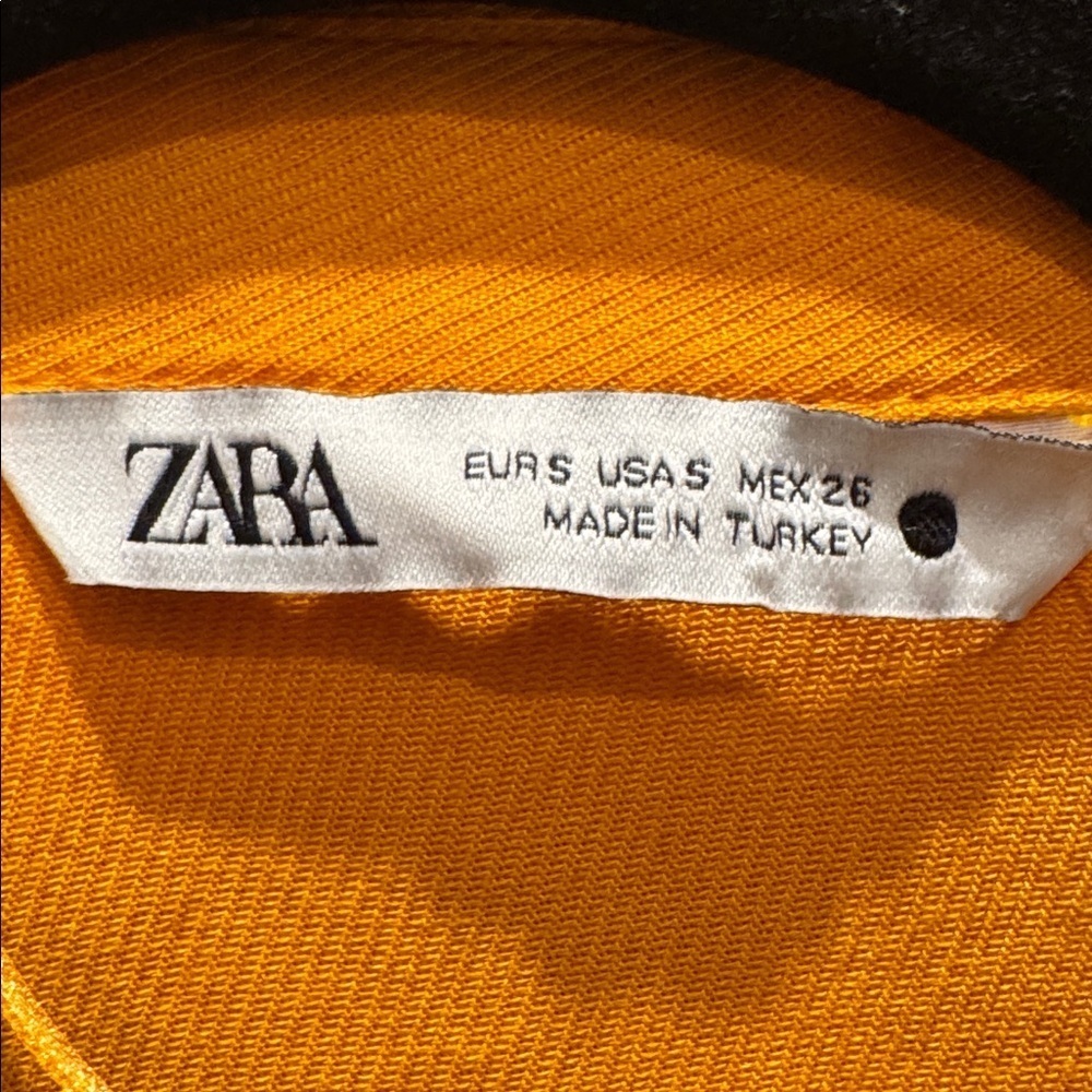 🧡ZARA Tangerine Wrap Tunic Dress Size S NWOT🧡 - Picture 5 of 5